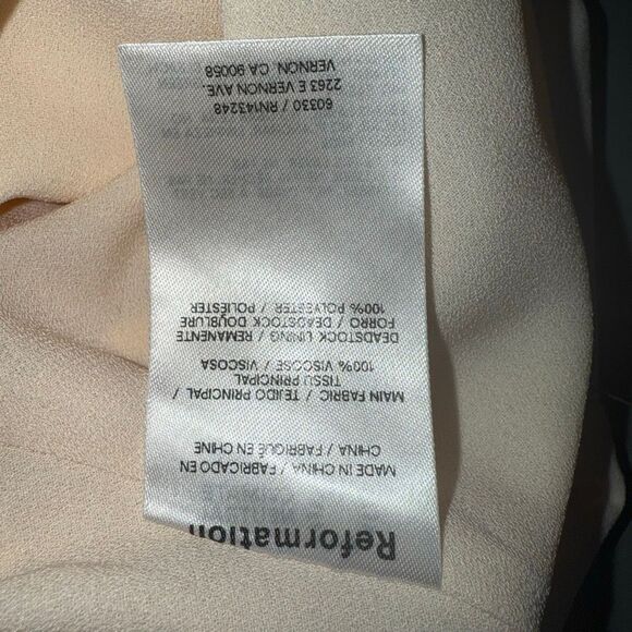 NWT Reformation x Anthropologie Womens Cherry Davonne Mini Dress Cream Sz 8 - Picture 16 of 16